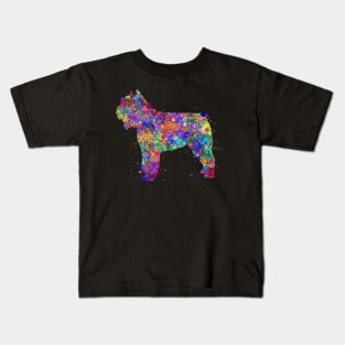 Bouvier des flandres dog watercolor Kids T-Shirt